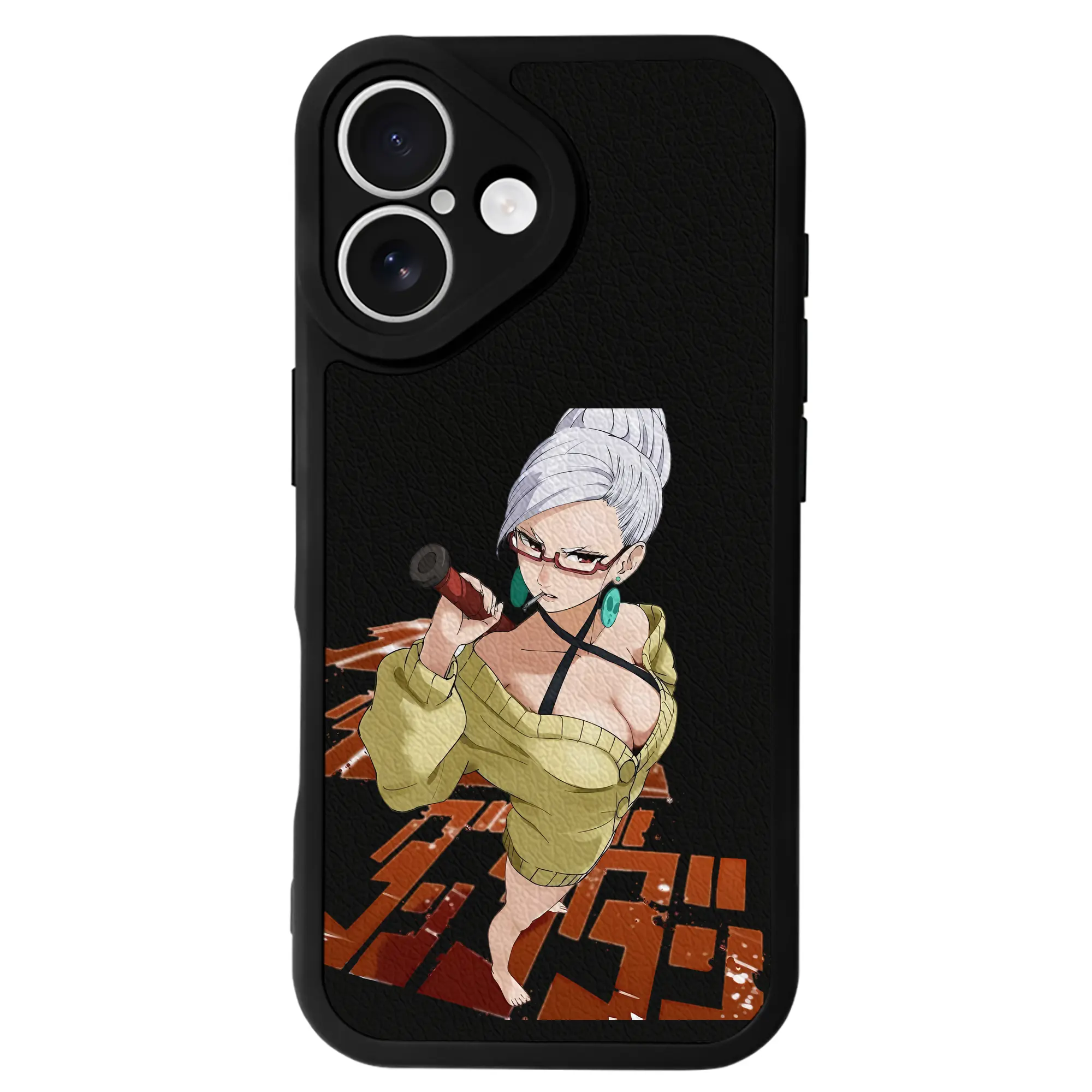 ダンダダン グッズ,綾瀬星子 - IPhone 16シリーズ対応 ・ シリコンスマホケース ・ レザー調 ・ 高精度フィット ・ 耐衝撃 ・ ワイヤレス充電対応 ・ 精密カット